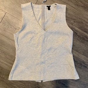 V-neck tank with zipper detail